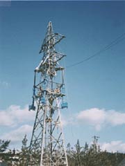 鉄塔中間嵩上げ電動ジャッキ